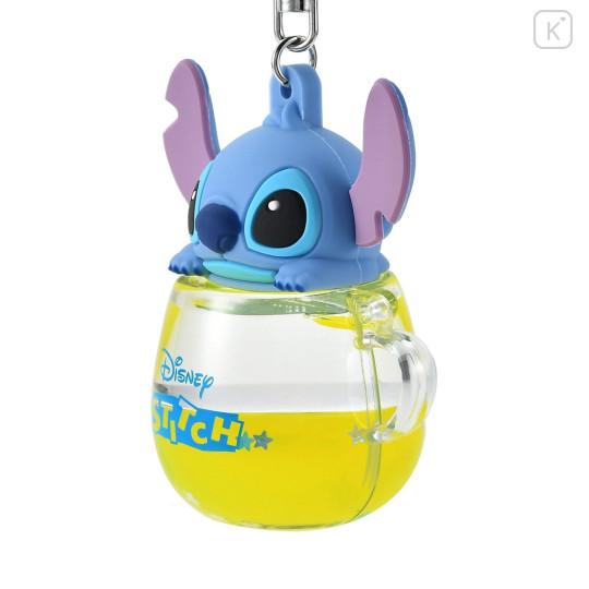 Japan Disney Store Floating Sequins Keychain - Stitch / Mug - 3