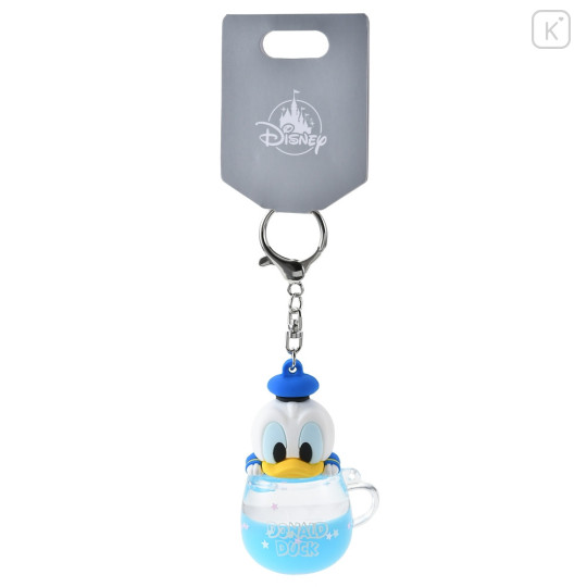 Japan Disney Store Shaka Shaka Keychain - Donald Duck / Water In Mug - 2