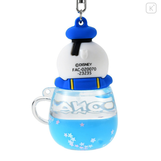 Japan Disney Store Shaka Shaka Keychain - Donald Duck / Water In Mug - 4