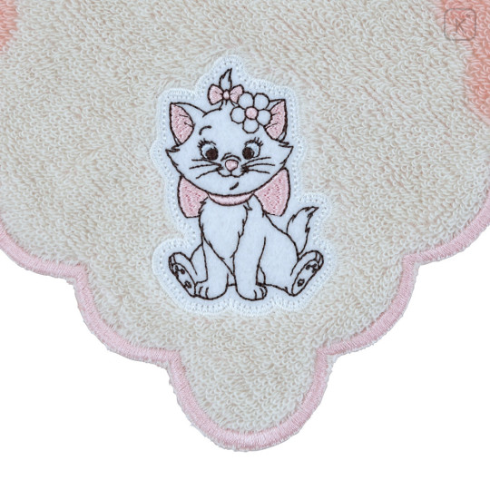 Japan Disney Store Embroidered Mini Towel - Marie Cat : Flora Mary Quant - 4