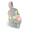 Japan Disney Store Fluffy Plush Keychain - Thumper : Smiley Heart - 2