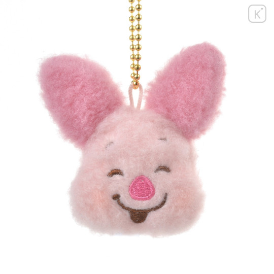 Japan Disney Store Plush Face Keychain - Piglet : Lommy - 1