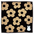 Japan Miffy Embroidered Mini Towel - Black / Flora - 1