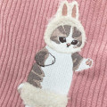 Japan Mofusand Fluffy Embroidered Drawstring Bag - Cat / Rabbit - 3