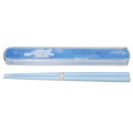 Japan Sanrio 19.5cm Chopsticks with Case - Cinnamoroll / Milk Blue Sky - 2