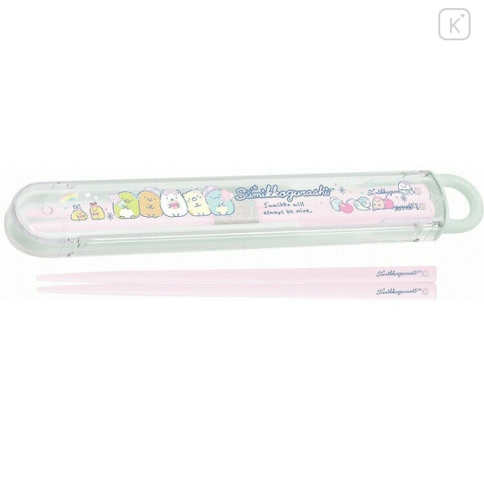 Japan San-X Chopsticks 16.5cm with Case - Sumikko Gurashi / Be Mine - 1