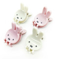Japan Miffy Mini Hair Claw Clip 4pcs - White & Pink - 2
