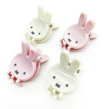 Japan Miffy Mini Hair Clip 4pcs - White & Pink - 2