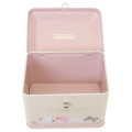 Japan Sanrio Can Piggy Bank with Lock Case - Characters / Light Pink - 3