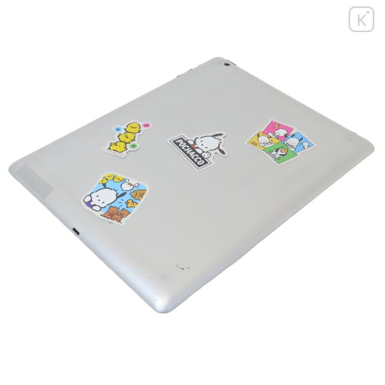 Japan Sanrio Vinyl Deco Glitter Sticker Set - Pochacco / Laptop Tablet - 2