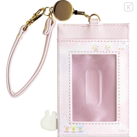 Japan San-X Plush Pass Case with Reel - Sumikko Gurashi / Rabbit's Mysterious Spell - 2