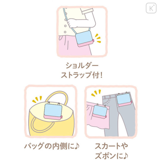Japan San-X Pocket Pouch with Shoulder Strap - Sumikko Gurashi / Rabbit's Mysterious Spell - 3