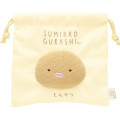 Japan San-X 3D Fluffy Face Drawstring Bag - Sumikko Gurashi / Tonkatsu - 1