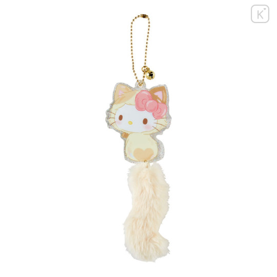 Japan Sanrio Original Acrylic Charm with Tail & Bell - Hello Kitty / Love Cats - 1