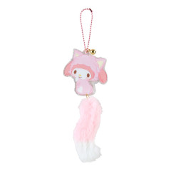 Japan Sanrio Original Acrylic Charm with Tail & Bell - My Melody / Love Cats
