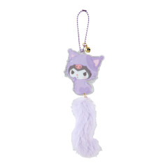 Japan Sanrio Original Acrylic Charm with Tail & Bell - Kuromi / Love Cats