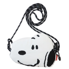 Japan Peanuts Gadget Pocket Sacoche with Shoulder Strap - Snoopy / White
