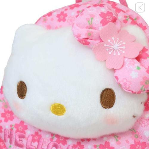 Japan Sanrio Plush Kids Backpack - Hello Kitty / Sakura Kimono - 4
