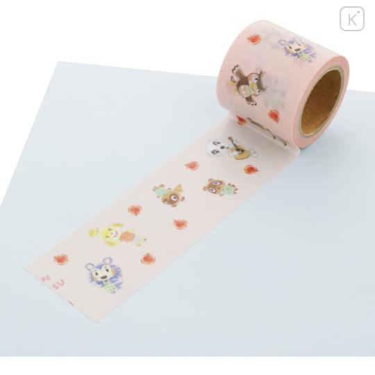 Japan Animal Crossing Yojote Masking Tape - Forest / Pink - 2