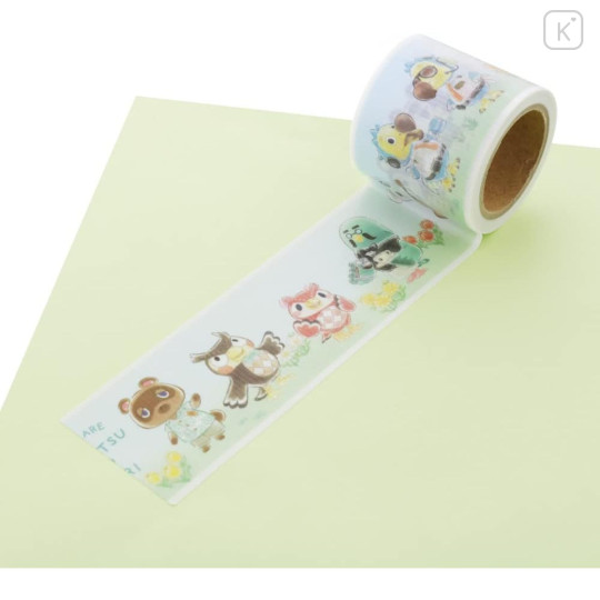 Japan Animal Crossing Yojote Masking Tape - Forest / Blue - 2