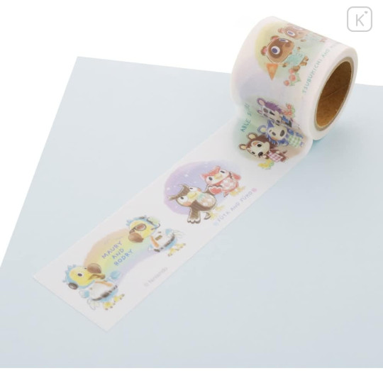 Japan Animal Crossing Yojote Masking Tape - Forest / White - 2