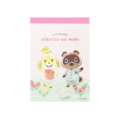 Japan Animal Crossing Mini Notepad - Isabelle Shizue & Tom Nook Tanukichi / Aloha Raccoon