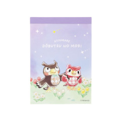 Japan Animal Crossing Mini Notepad - Owl / Celeste & Blathers