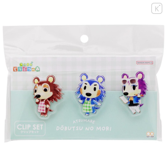 Japan Animal Crossing Acrylic Clip Set - Wolf / Label Mabel Sabel - 1