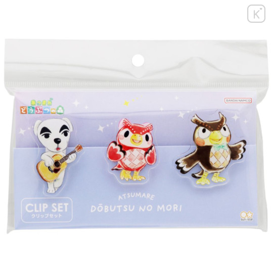 Japan Animal Crossing Acrylic Clip Set - KK Slider & Celeste & Blathers - 1