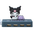 Japan Sanrio Slim USB Hub - Kuromi - 2