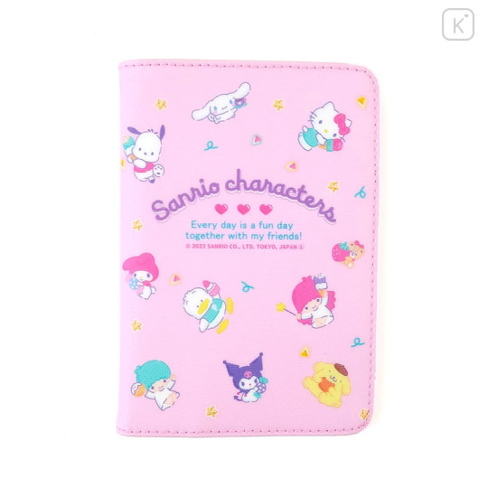 Japan Sanrio Passport Cover - Sanrio Characters Pink - 1