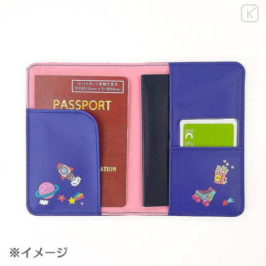Japan Sanrio Passport Cover - Sanrio Characters Navy - 6