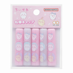Japan Chiikawa Pencil Cap 5pcs Set - Pink & White