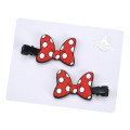 Japan Disney Store Hair Clip Set of 2 - Minnie Mouse Ribbon - 1