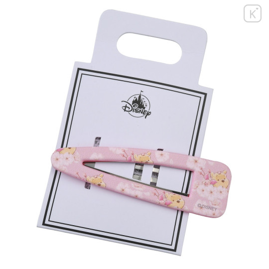 Japan Disney Store Hair Clip - Pooh & Piglet / Sakura - 2