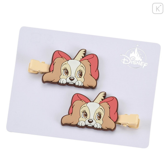 Japan Disney Store Hair Clip Set of 2 - Lady and the Tramp - 1