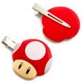 Japan Super Mario Hair Clip Set of 2 - Mushroom / Red - 2