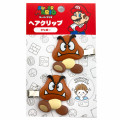 Japan Super Mario Hair Clip Set of 2 - Goomba - 1