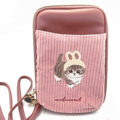 Japan Mofusand Gadget Pocket Sacoche Bag with Shoulder Strap - Cat / Rabbit