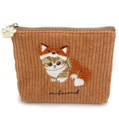 Japan Mofusand Mini Pouch & Tissue Case - Cat / Fox