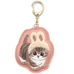 Japan Mofusand Embroidery Keychain - Cat / Rabbit