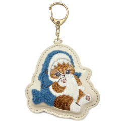 Japan Mofusand Embroidery Keychain - Cat / Shark