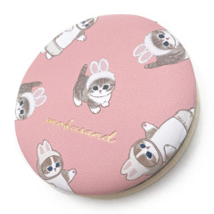 Japan Mofusand Embroidery 2-sided Compact Mirror - Cat / Rabbit