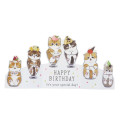 Japan Mofusand 3D Greeting Card - Cat / Dessert / Happy Birthday - 2