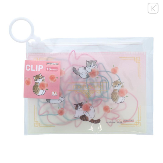 Japan Mofusand Paper Clip & Case - Cat / Peach - 1