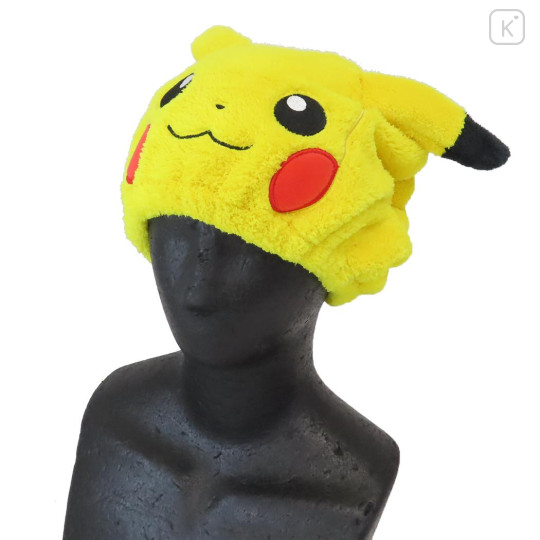 Japan Pokemon Quick Dry Towel Hair Cap - Pikachu - 3