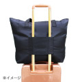 Japan Sanrio Large Folding Zipper Tote Bag - Blue - 6