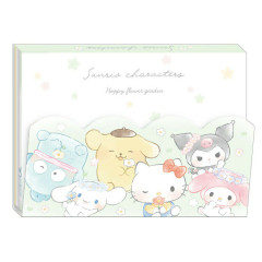 Japan Sanrio A6 Notepad - Characters / Happy Flower Garden
