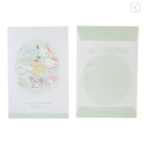 Japan Sanrio Volume Up Letter Set - Characters / Happy Flower Garden - 4