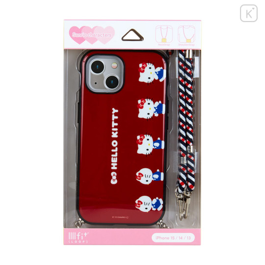 Japan Sanrio IIIIfit Loop iPhone Case - Hello Kitty / iPhone15 & iPhone14 & iPhone13 - 2
